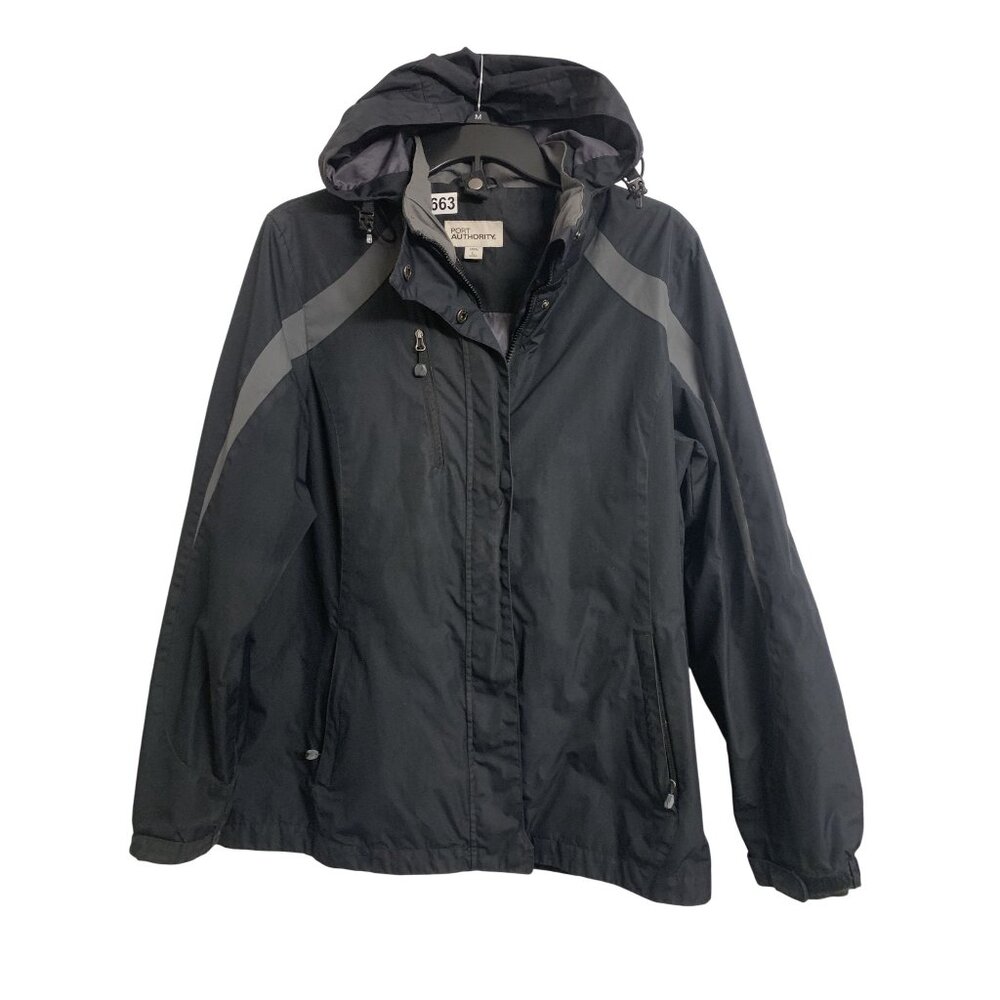 Port Authority L Outdoor Hooded Rain Windbreaker‎ Jacket Fall Winter